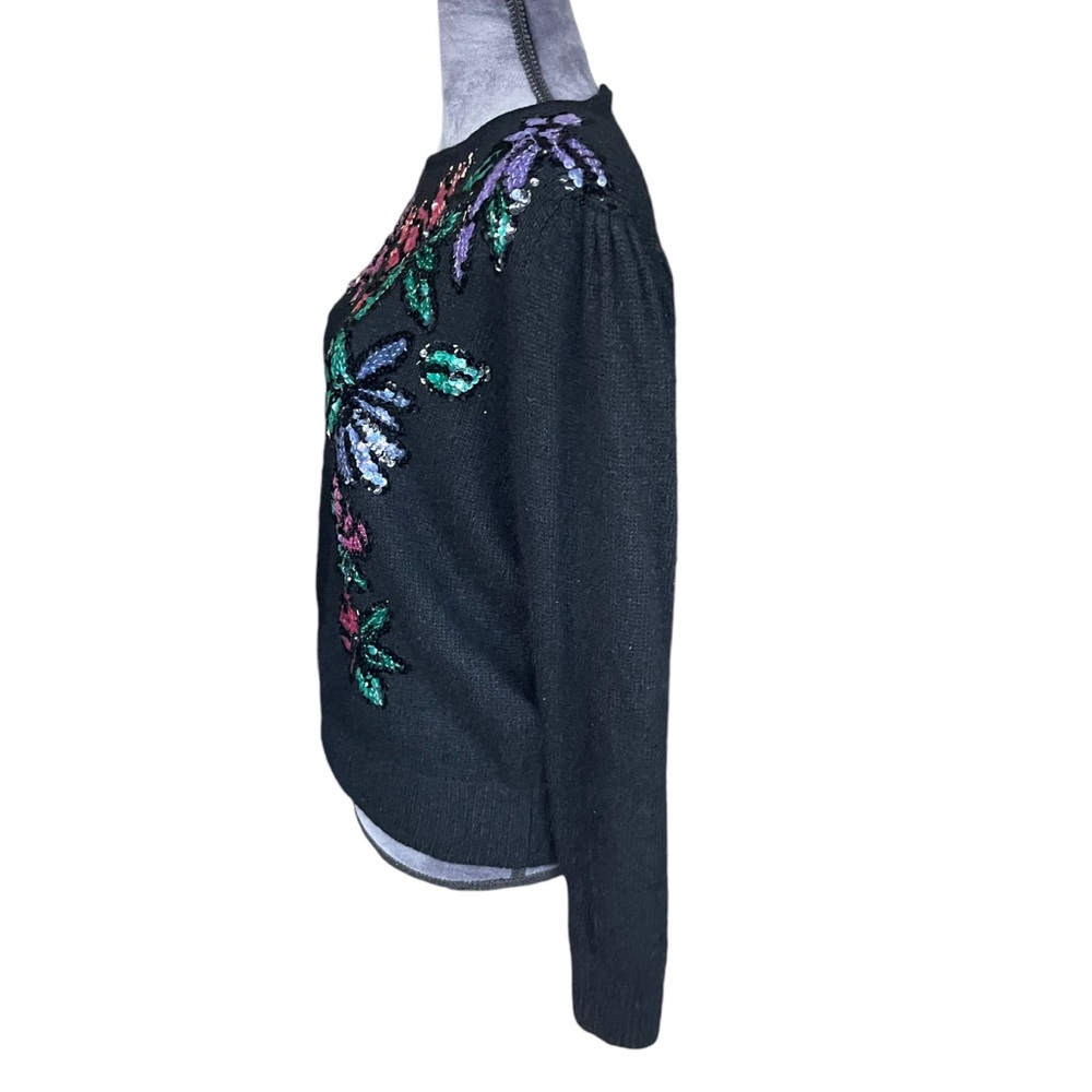 Work in Progress‎ by Gladys Bagley Vintage Sequin Sweater Size L - Picture 2 of 5